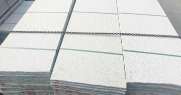 黄石芝麻白毛板，石材毛板