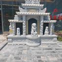 黄石芝麻白中国黑石材套墓 花岗岩墓碑