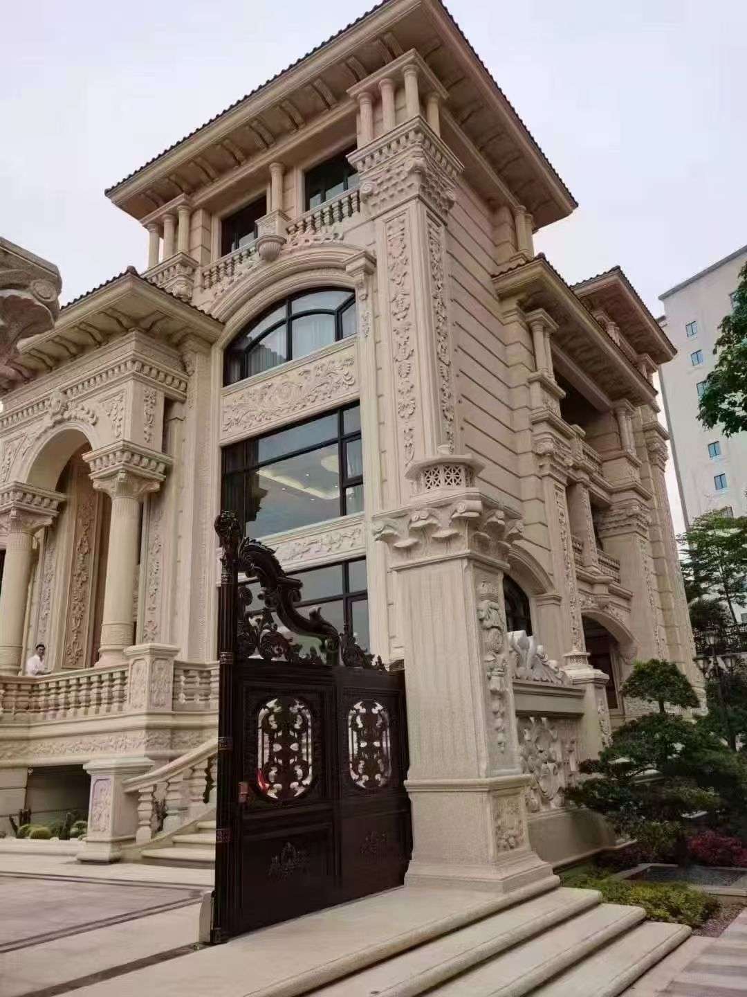 黄石黄金麻别墅外墙异形定制